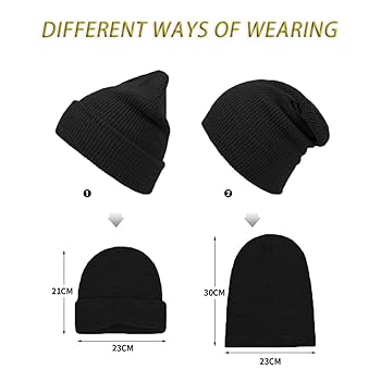 Ottsas Winter Knitted Hat for Men Women Warm Beanie Unisex